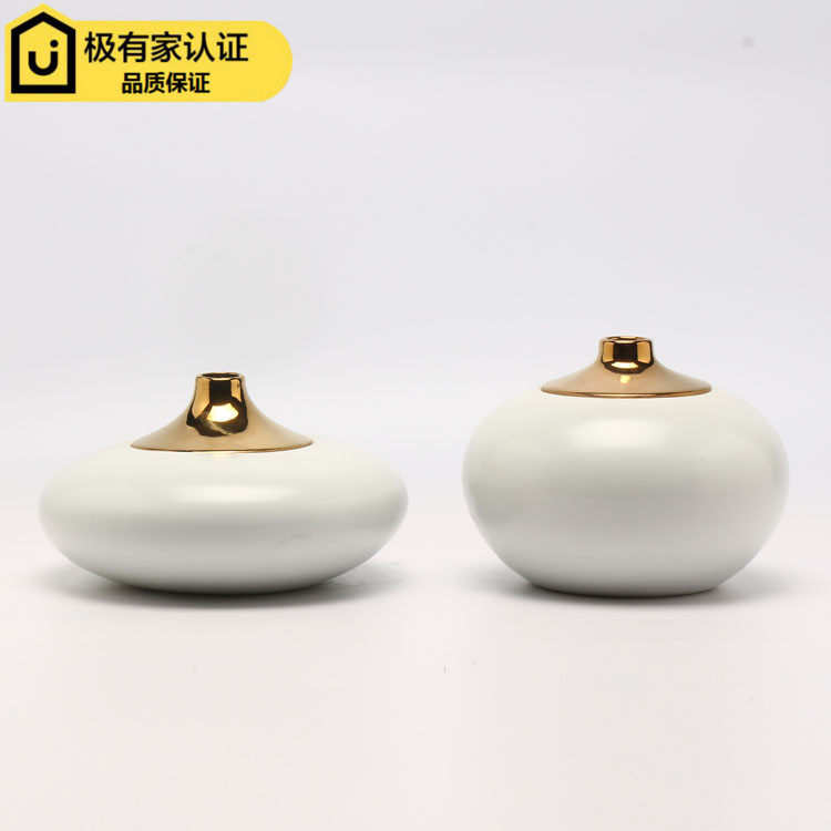 Modern New Chinese Creative minimalist Ceramic White Jars Decoration Living Room Home Wine Cabinet TV Cabinet Pendulum