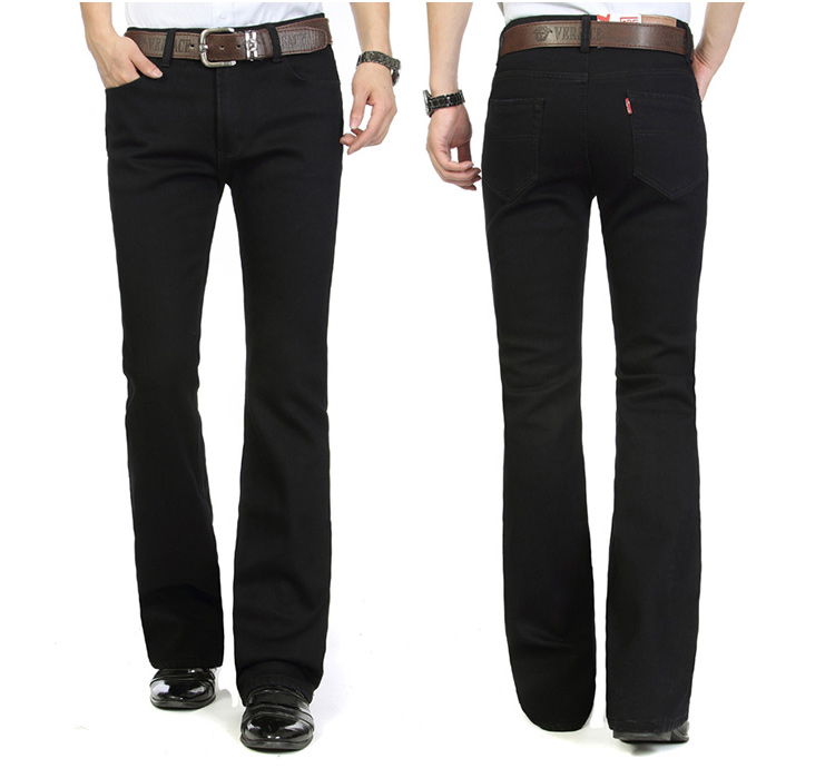 Cộng với nhung ấm áp nam micro-bar jeans mùa đông dày eo nam sừng đen quần dài quần denim nam jean nam