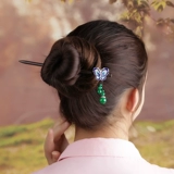 Ретро китайская шпилька, аксессуар для волос, универсальная этническая заколка для волос, простой и элегантный дизайн, этнический стиль