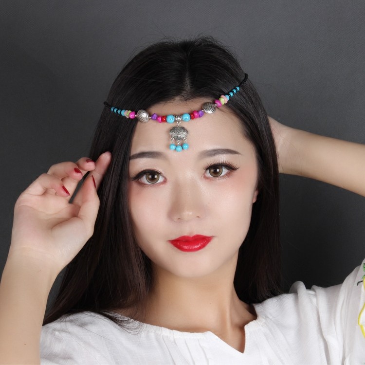 Ethnic wind headwear Bohemian accessories dance styling decoration bangs hair accessories forehead ornaments bridal jewelry women