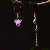 Этническая цепочка до ключиц, короткое ожерелье с аметистом, ретро чокер, аксессуар, этнический стиль, простой и элегантный дизайн