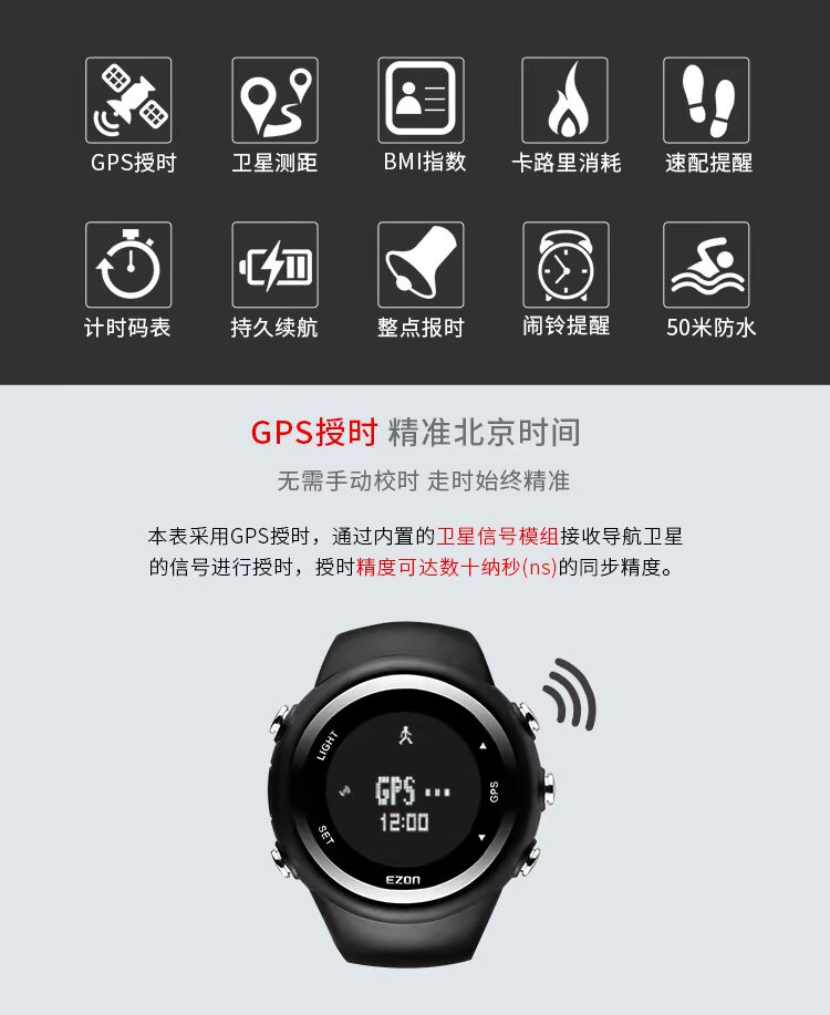 EZON nên là đồng hồ thể thao ngoài trời GPS đồng hồ nam chống nước đa chức năng GPS chạy đồng hồ thông minh T031 - Giao tiếp / Điều hướng / Đồng hồ ngoài trời các loại đồng hồ đeo tay nam
