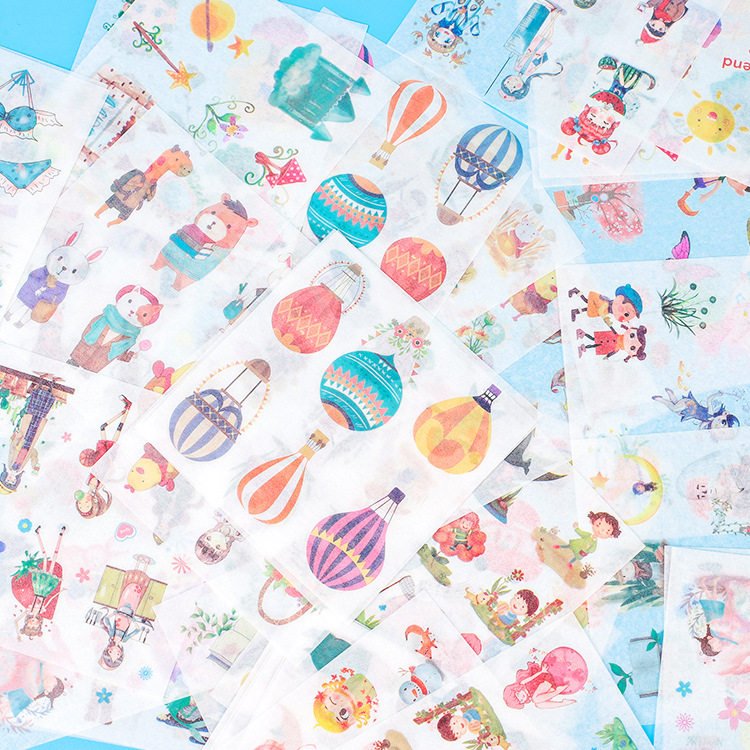 Cartoon Collage Paper Kindergarten Growth Manual Diy Decorative Materials Children Archive Creative handmade material