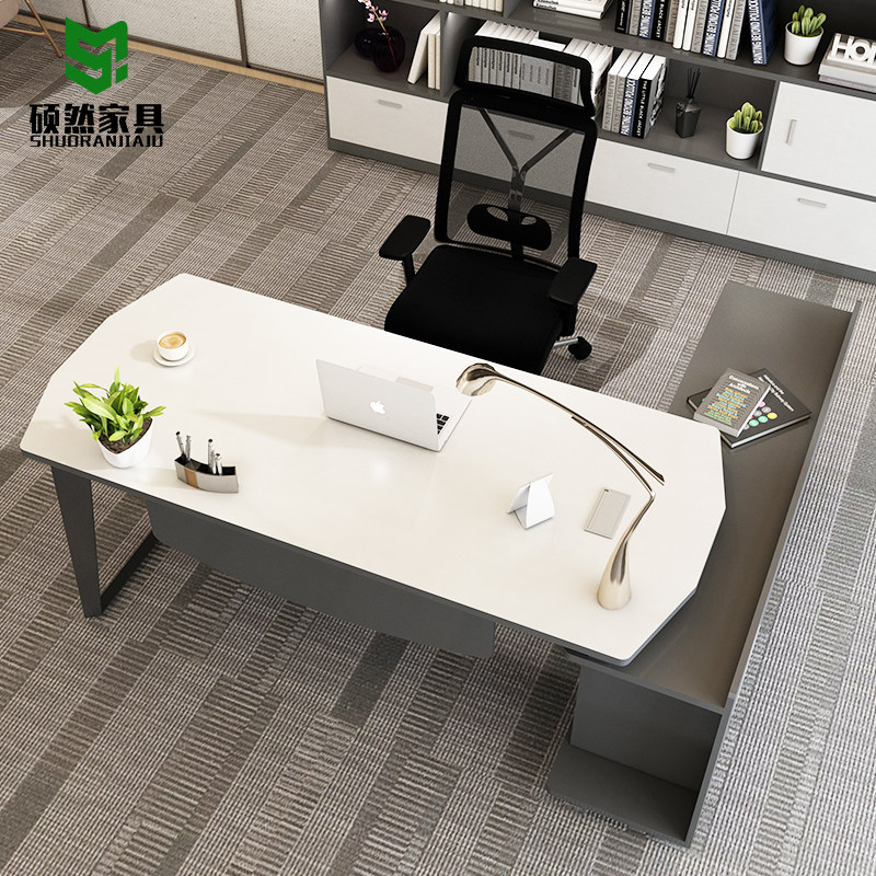 Boss table Guangzhou office furniture simple modern panel table master table boss desk boss Office table and chair