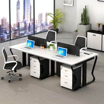  Staff desk 4-person Guangzhou office furniture simple 6-person computer desk and chair combination four-person screen staff desk