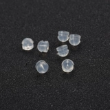 Силиконовые прозрачные пластиковые серьги, водонепроницаемый гипоаллергенный маленький нескользящий шнурок-держатель