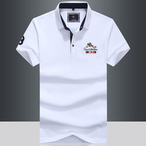 2021 summer new mens t-shirt short sleeve lapel business T-shirt loose large size mens solid color polo shirt trend
