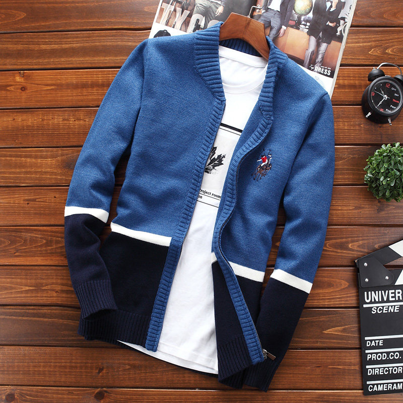 Autumn men's new sweater Han version of the manicure sweaters clothes youth big code thick-style weaselweaters jacket tide-Taobao