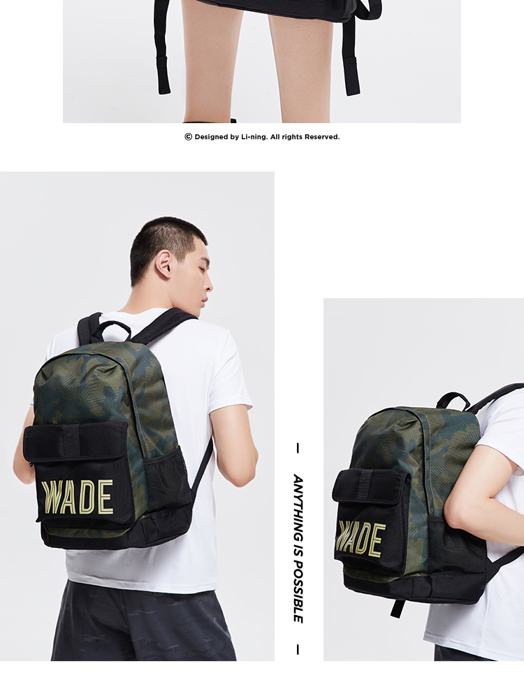 Túi đeo vai nam Li Ning 2019 mới Wade series ba lô túi sinh viên thể thao giải trí ABSP059 - Ba lô balo nữ đẹp