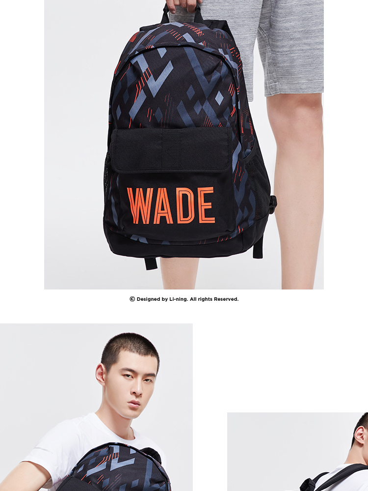 Túi đeo vai nam Li Ning 2019 mới Wade series ba lô túi sinh viên thể thao giải trí ABSP059 - Ba lô balo nữ đẹp