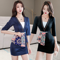 2021 New Middle Sleeve Foot Bath Pedicure Technician Work Suit Wellness Hall Body Lotion Foot Uniform Massage Technician clothing