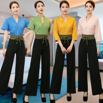 2020 new Sauna massage clothing women Hotel overalls sexy beauty salon club foot bath technician suit
