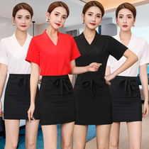 Foot bath technician overalls womens suit 22021 spring and summer new sexy spa pedicure health club trousers thin
