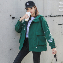 Coat girl spring and autumn 2021 new Korean version loose coat wild tide middle and high school students thin section baseball suit
