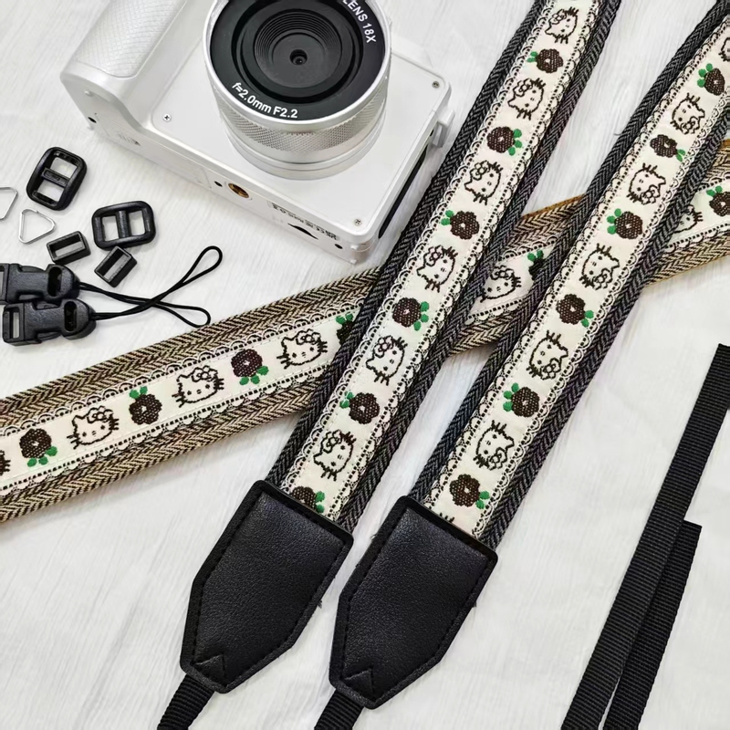 Camera Strap Kitty Cat Shoulder Strap Suitable for Canon Fuji Adjustable Crossbody Neck Strap for Instant Camera and Dslr