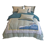 盛宇 Хлопковое покрывало, хлопковый комплект, простыня, современный пододеяльник, 4 предмета, популярно в интернете