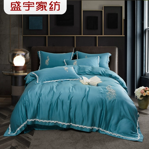 盛宇 Комплект, простыня, покрывало, пододеяльник, 4 предмета, 1.5м, 1.8м, простой и элегантный дизайн