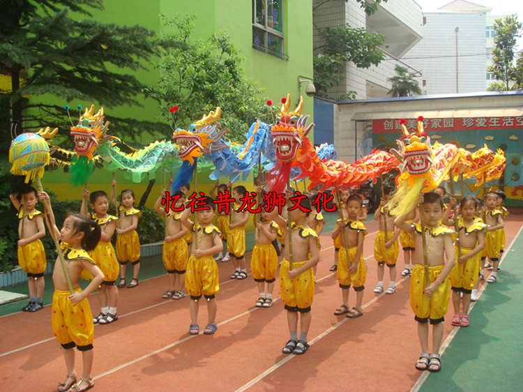 Children's dragon baby dragon children's dragon dance lantern satin dragon south lion north lion dragon dance lion dance props No. 6 baby dragon