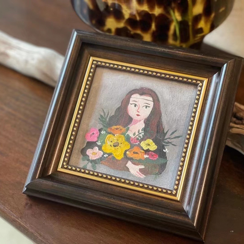Mini Premium Small Picture Frames, Direct Sales from the Manufacturer, Products for Studio Activities and Customer Attraction, Blank Oil Painting Inner Frames with Additional Outer Frames