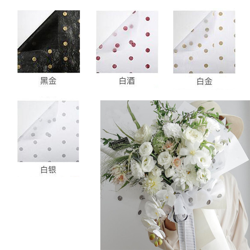 Ribbon Rose DIY Handmade Material Package Package Package Bag Ribbon Blue Bouquet Making Package Paper Strap