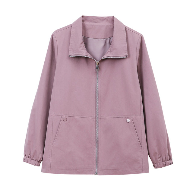 Cotton casual small coat spring new large size loose jacket jacket middle-aged mother spring and autumn short coat women