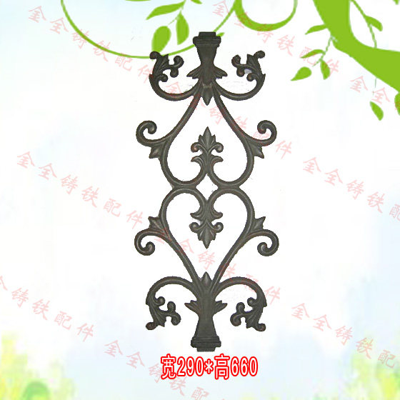 Iron Art Casting Terraces Flowers Fittings Raw Iron Flower Accessories Railing Guardrails Iron Trim Parts Material Semi-finished Hot Pins