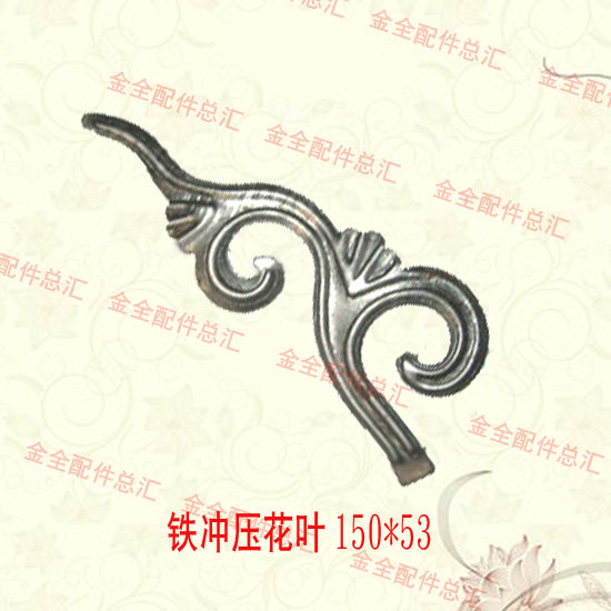 Iron decoration parts leaves door railing semi - finished stamping accessories material spot hot sell easy welding