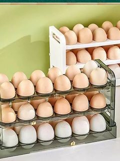Egg storage box refrigerator side door can be flipped and organized duck egg storage rack storage box egg tray multi-layer large capacity
