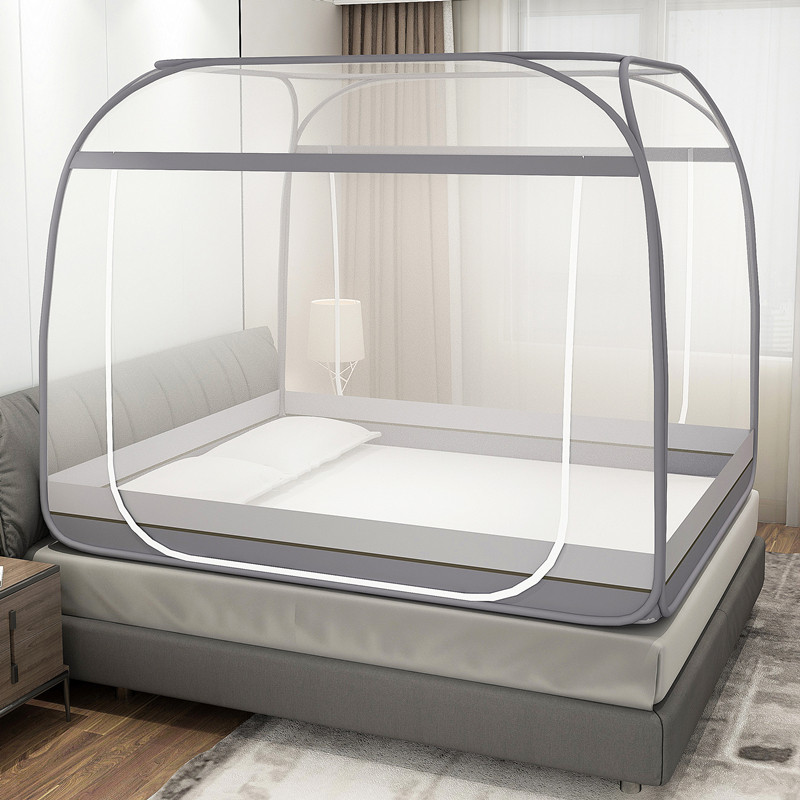 Mongolia Packs Mosquito Nets Home-free Folding Lap 1 5 m Lnecklace Encrypted Tent Single 1 2m No need of bracket 8