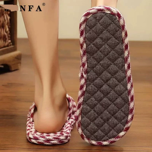 Хлопковая ткань, беззвучные тапочки, мягкая подошва, домашний декор