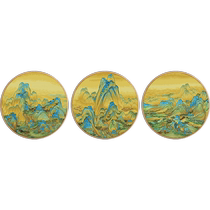 kS Thousand Miles of Rivers and Mountains Cross Stitch 2024 New Living Room Classical Famous Paintings Non-Manchu Embroidery Triptych Embroidery Small Pieces by Yourself