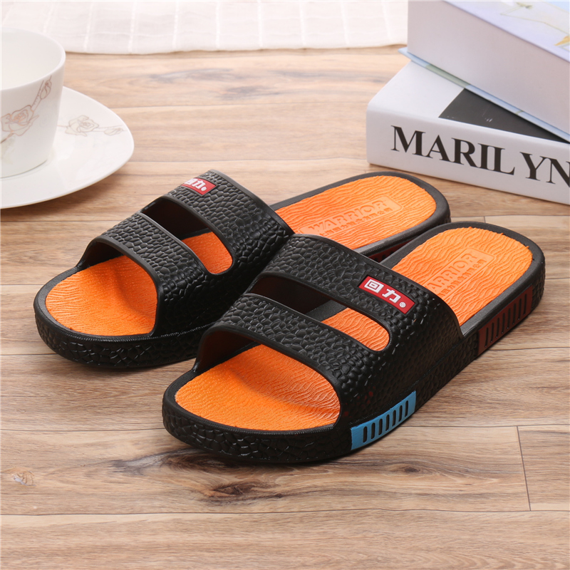 Pull back men's slippers summer bathroom non-slip soft bottom home indoor wear-resistant trend outdoor wear plastic sandals and slippers