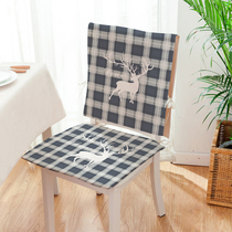 Simple Nordic style elk cushion non-slip chair back set dining chair cushion set four seasons universal fabric non-slip chair cushion
