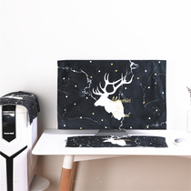 Simple modern computer cover curved display desktop all-in-one cover cloth 32 inch dustproof sunscreen decorative cover