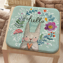 Blue suede cushion rabbit cute student cushion four seasons car non-slip cushion office cute rabbit cushion