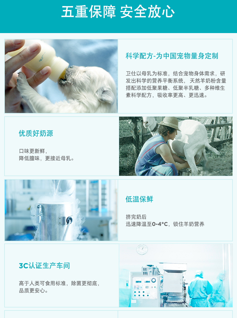 Wei Shi sữa dê con chó cưng Jin Mao Labrador chó con mèo con mới bổ sung canxi dinh dưỡng phổ quát - Cat / Dog Health bổ sung sữa cho chó mẹ mới sinh