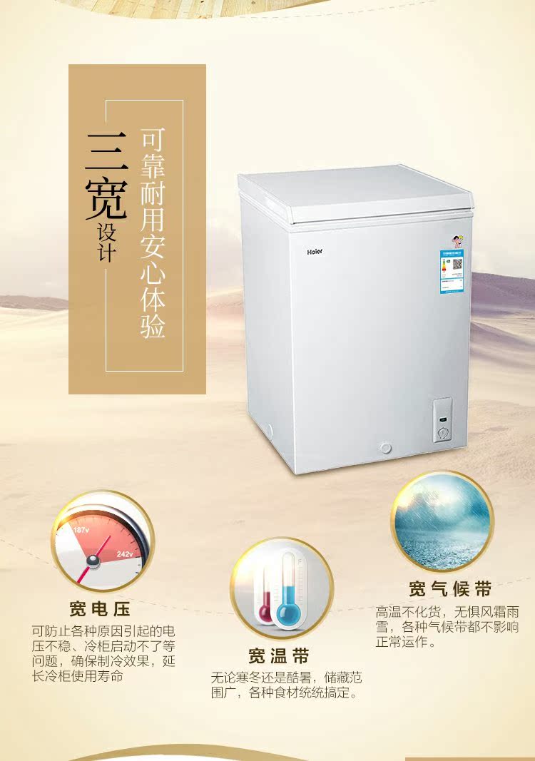 Tủ đông nhỏ Tủ đông Tủ lạnh Tủ lạnh hộ gia đình Tiết kiệm năng lượng Tủ đông mạnh mẽ Haier / Haier BC / BD-102HT - Tủ đông tủ đông 300 lít