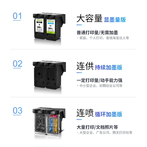 Aibao и Rong Canon PG240 241 чернильный картридж MG3620 Ink Box MG4120 3522 2220 2220 3220 MX532 372 392 432 ПРИНТЕРН