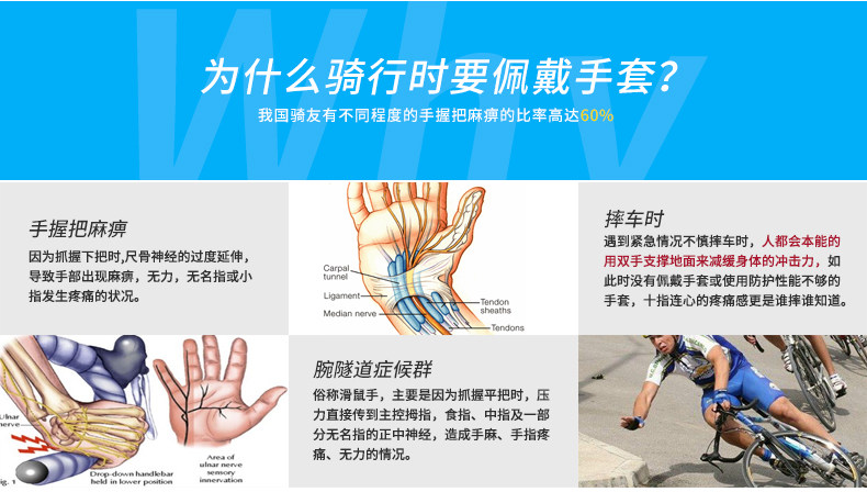 Gants pour vélo mixte - Ref 2243086 Image 7