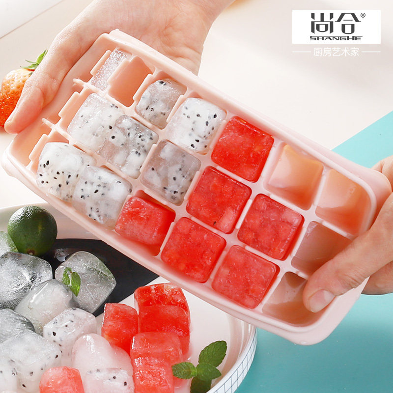 Ice Cubes moulds Home Silicone Gel Ice Boxes Make of Ice Boxes Homemade Ice Hockey Frozen Ice Cubes With Lid Box Freezer Freezers