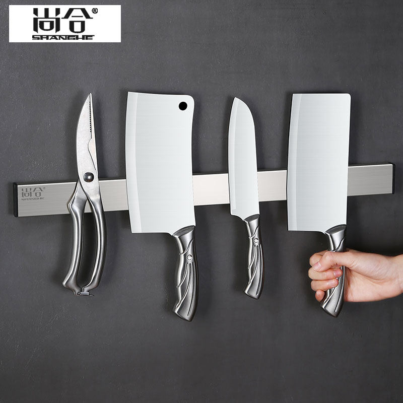 304 stainless steel magnetic knife holder kitchen supplies wall-mounted suction magnets magnetic inserts kitchen knives
