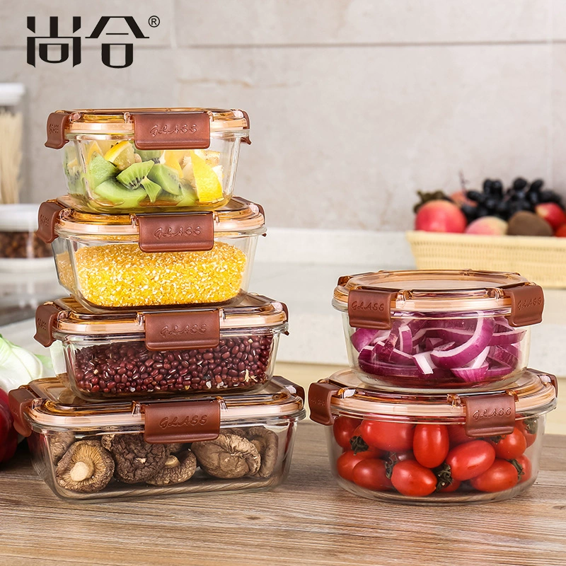 Hộp cơm thủy tinh hộp cơm trưa hộp lò vi sóng bảo quản hộp đặt hộp kín hộp bảo quản - Hộp cơm điện sưởi ấm
