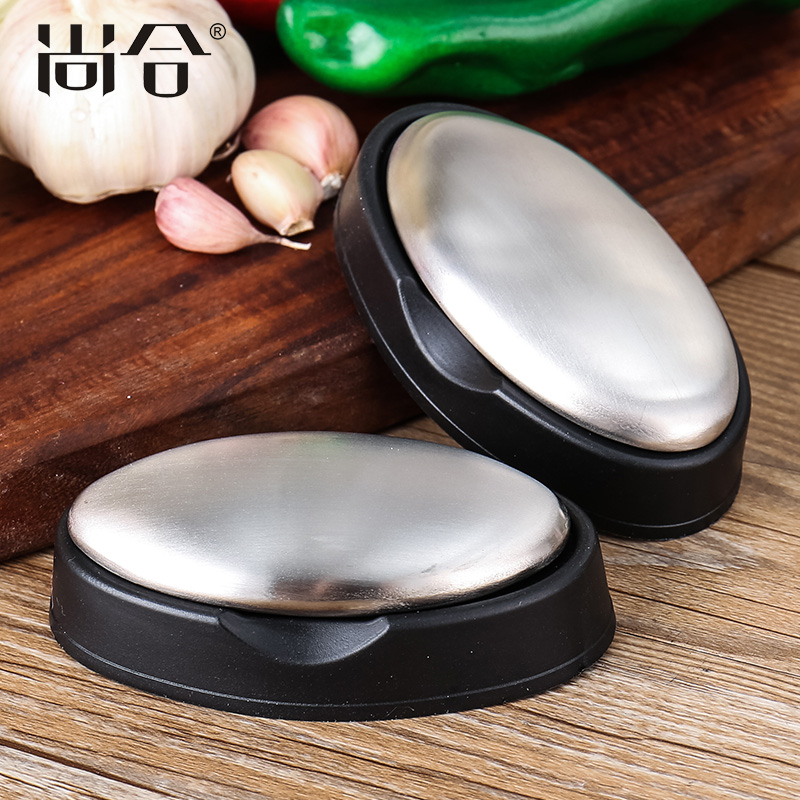 Shanghai Oval Stainless Steel Soap to taste soap soap soap belt cleaning and smelling the odor refrigerator