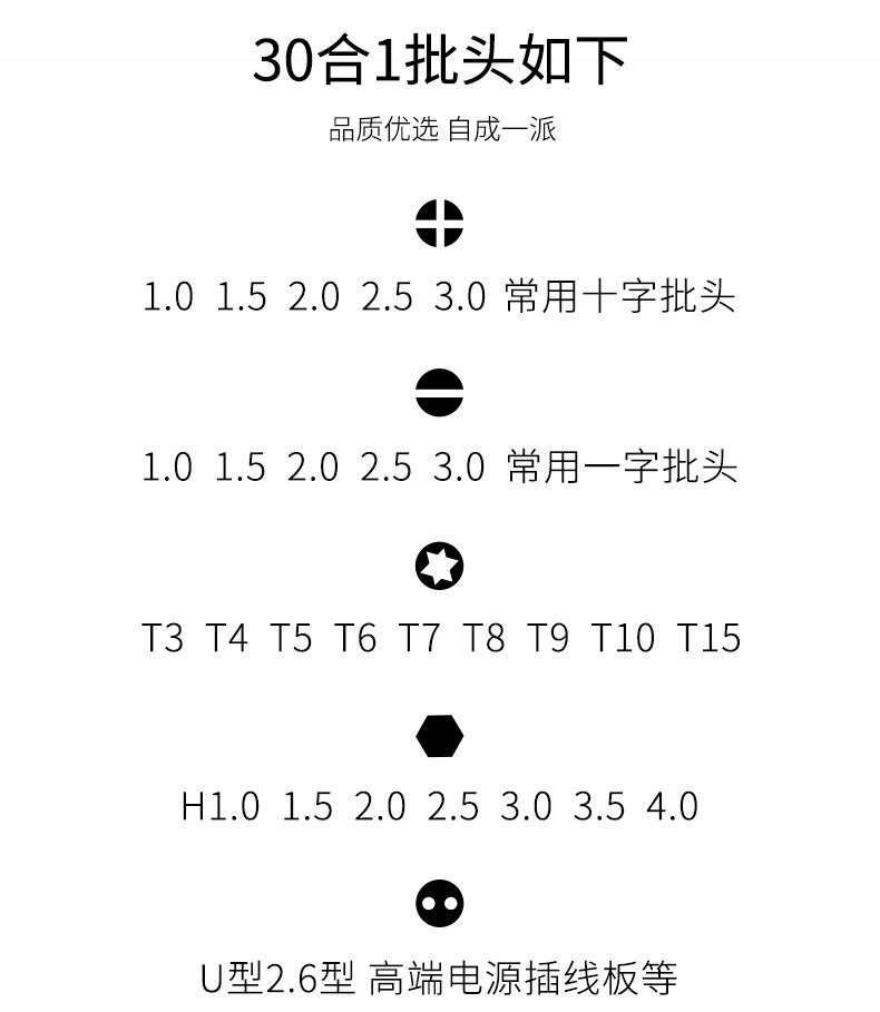 卡默尔 十字螺丝刀套装 30合一 图9