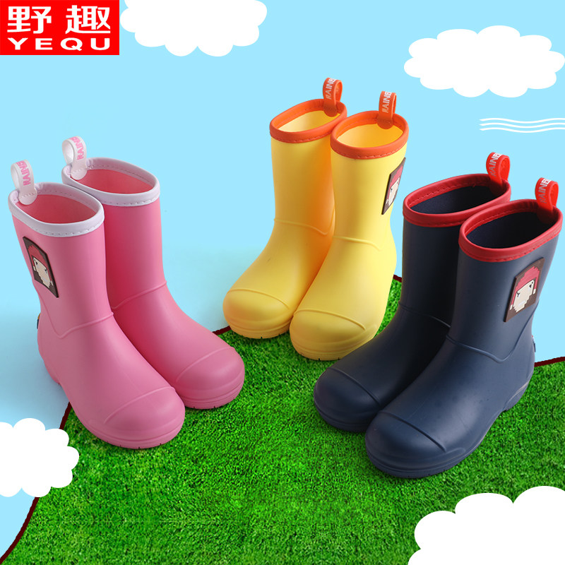 Child Rain Shoes Water Boots Boy Girl Child Toddler Baby Anti Slip Rain Boots Cute Midcylinder Student Cartoon Rubber Shoes