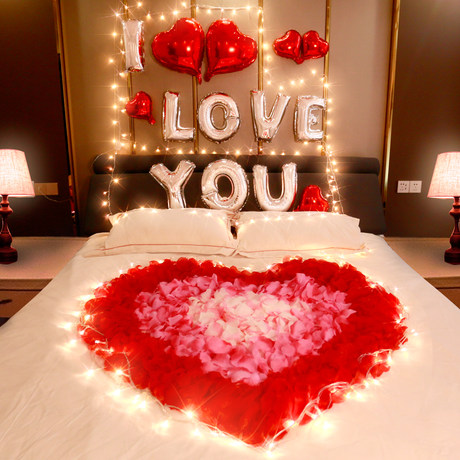 生日装饰快乐求婚卧室场景布置创意房间浪漫惊喜酒店告白表白气球