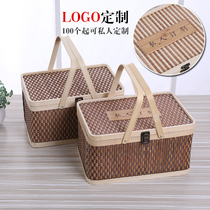 Bamboo basket Bamboo egg basket Rice dumpling basket Yangmei Dragon Boat Festival gift box Basket Hairy Crab packaging Mid-Autumn Moon Cake gift box