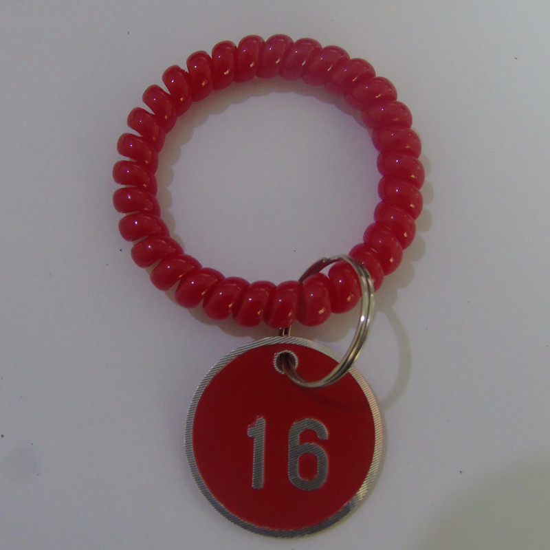 Spring Bracelet Sauna Hand Card Aluminum Alloy Number Plate Number Card Sauna Card Key Card Deposit