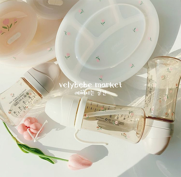 velybebe Korea in Little Red Book of the same olive tulip silicone sucker dish