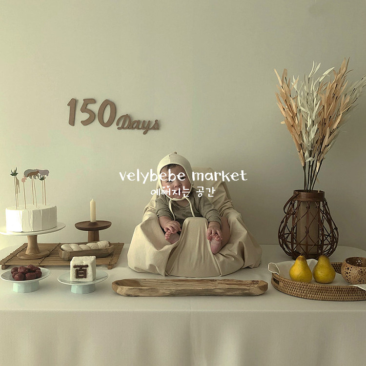 velybebe spot ins wooden birthday card baby growth digital wall stickers hundred-day birthday banquet photo props